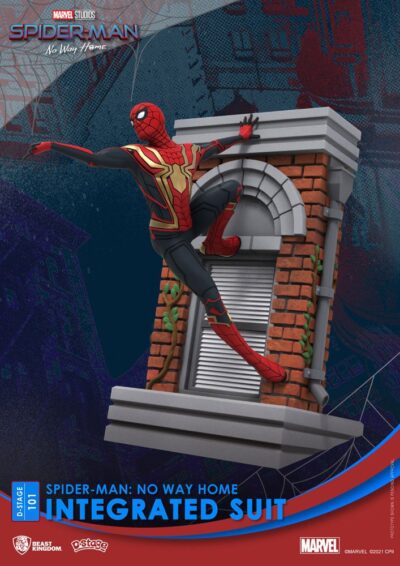 D-Stage PVC Diorama Spider-Man Integrated Suit Spider-Man No Way Home figura 16 cm BKDDS-101 1