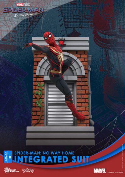 D-Stage PVC Diorama Spider-Man Integrated Suit Spider-Man No Way Home figura 16 cm BKDDS-101