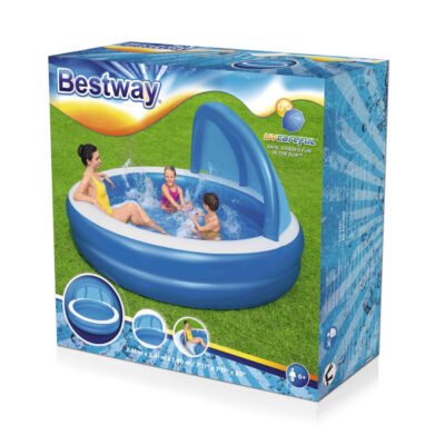 Summer Days obiteljski bazen na napuhavanje sa sjenilom 185x180x53 cm Bestway 54337 8