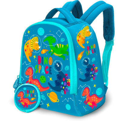 Dino Space neopren ruksak vrtićki 25 cm + torbica privjesak Kids Licensing