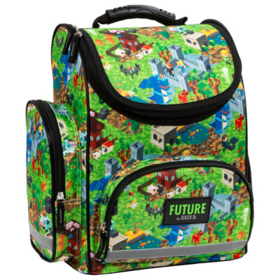 Ergonomska školska torba s Minecraft uzorkom DF31