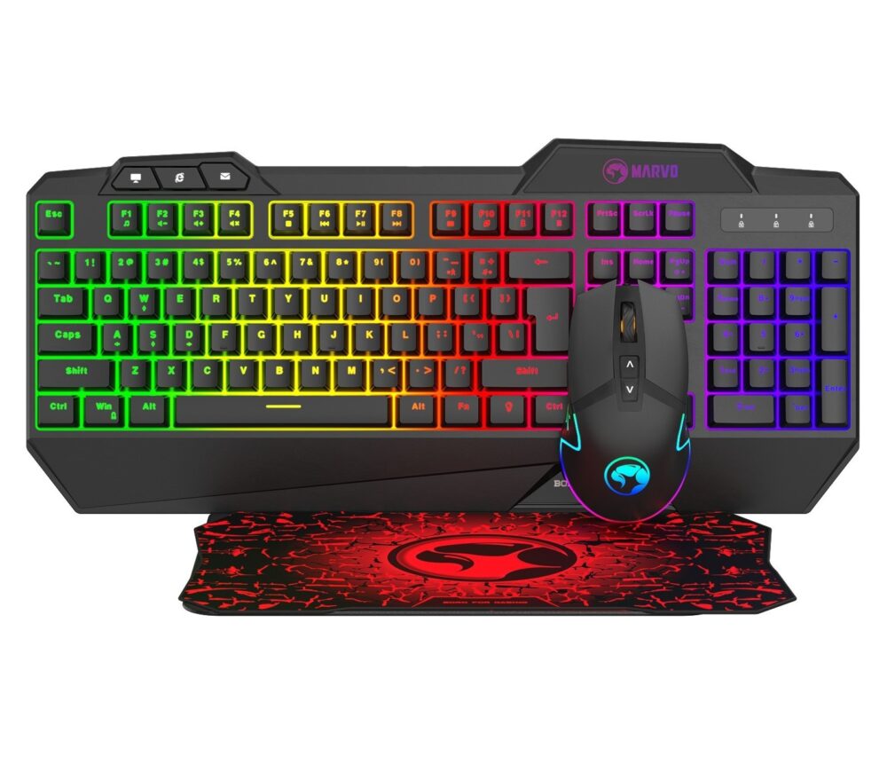 Marvo CM306 3u1 gaming set - tipkovnica, miš, podloga (Eng)