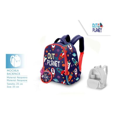 Planet neopren ruksak vrtićki 25 cm + torbica privjesak Kids Licensing 1