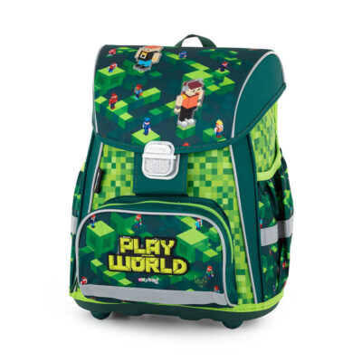 Set 3u1 Ergonomska školska torba Play World s Minecraft uzorkom 1