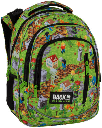 Školska Torba Ruksak S Minecraft Uzorkom Back Up 39x27x20 Cm R61 Game Level