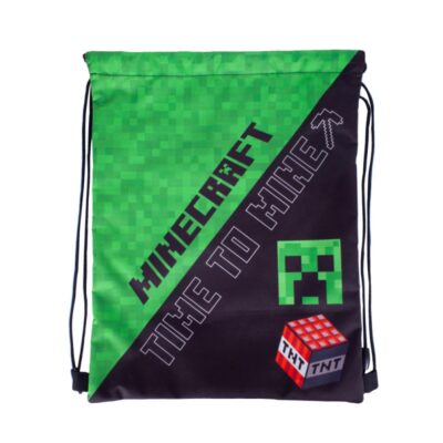 Sportska vrećica za papuče Minecraft Time to Mine 45x35 cm 1