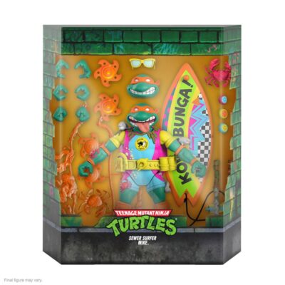 Teenage Mutant Ninja Turtles Ultimates Sewer Surfer Mike akcijska figura 18 cm Super7 1