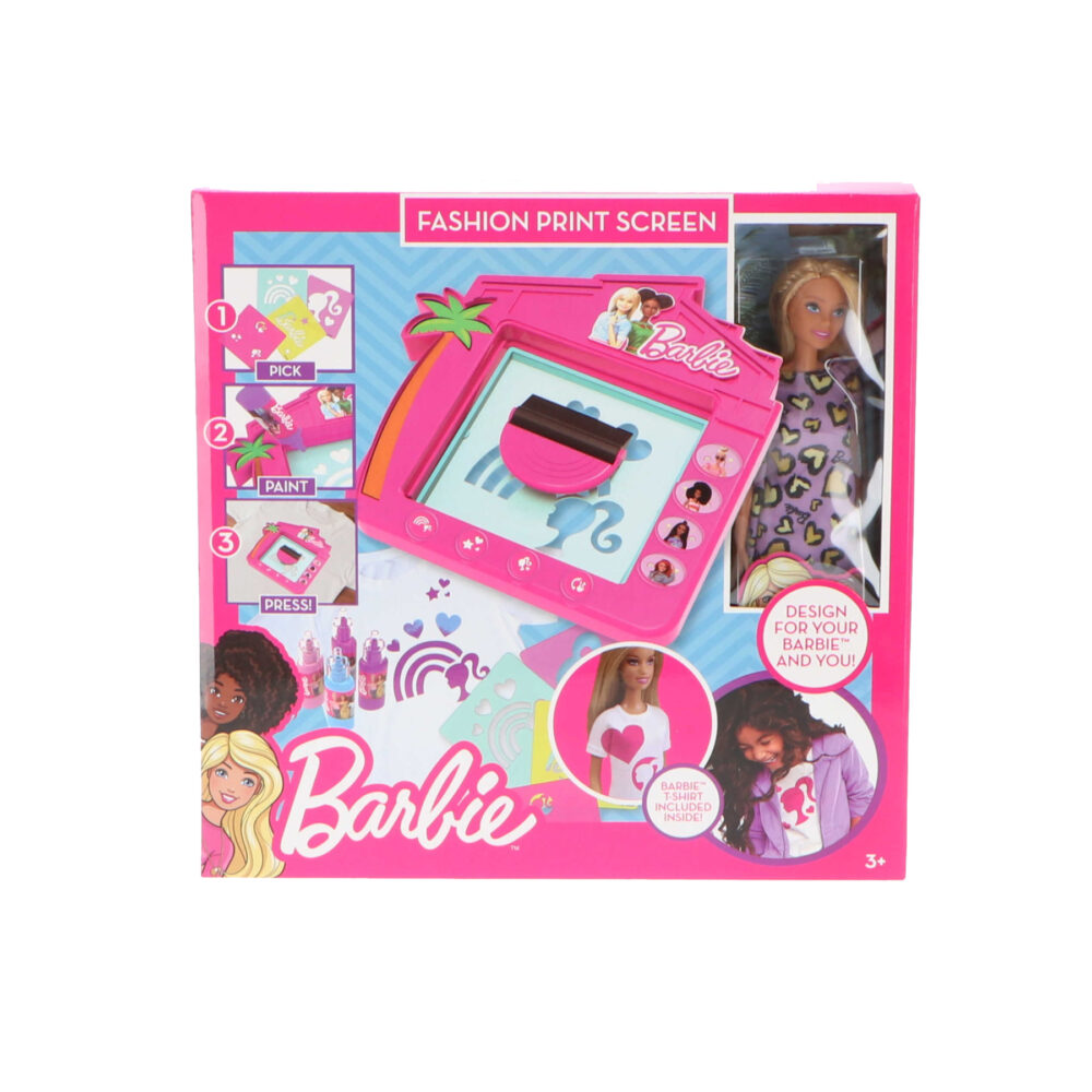 Barbie set Fashion Print Screen s lutkom