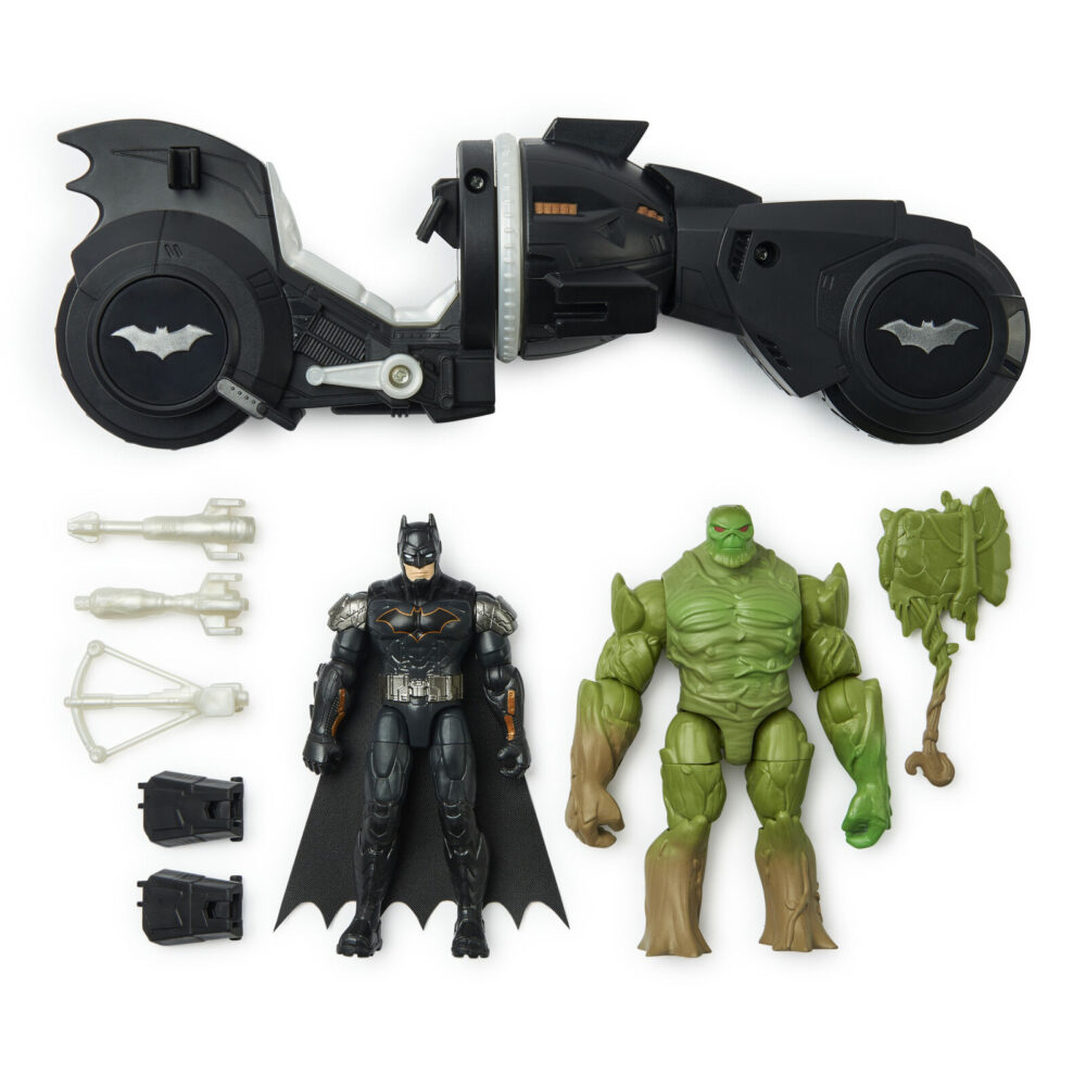 Batman vs Swamp Thing Armory Attack Batcycle vozilo s figurama 1