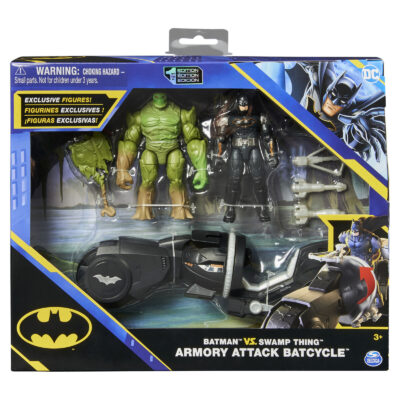 Batman vs Swamp Thing Armory Attack Batcycle vozilo s figurama
