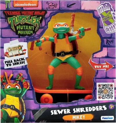 Sewer Shredders Michelangelo Teenage Mutant Ninja Turtles Mutant Mayhem akcijska figura 12 cm Ninja Kornjače 2