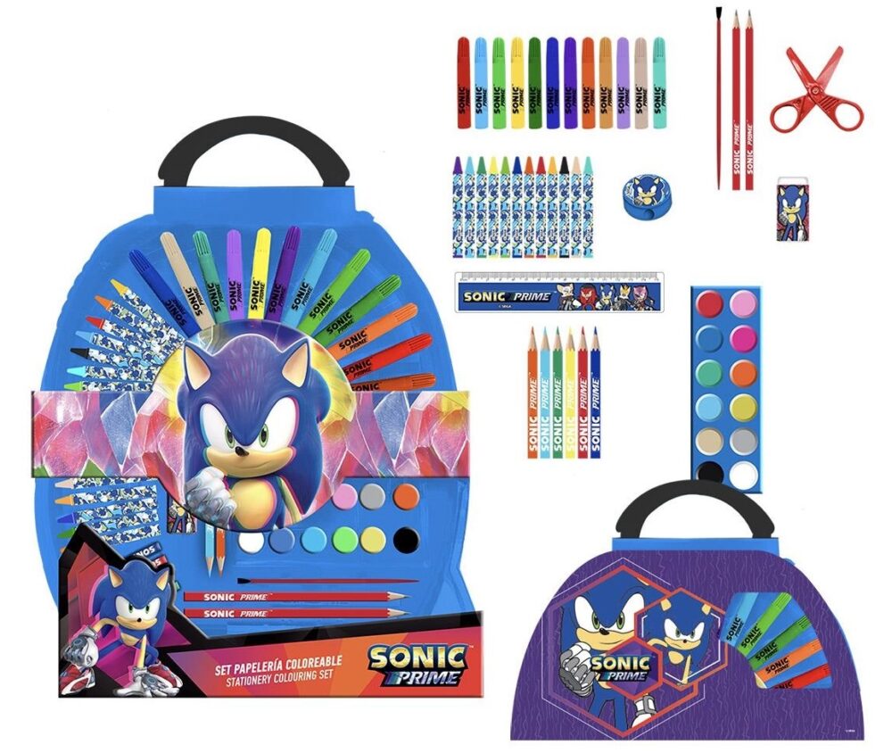 Sonic The Hedgehog Art Case set za bojanje 50 komada