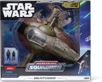 Star Wars Micro Galaxy Squadron Boba Fetts Starship 20 cm vozilo s figurama Jazwares
