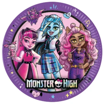 Monster High Party 8 Kom Papirnatih Tanjura 23cm 57042