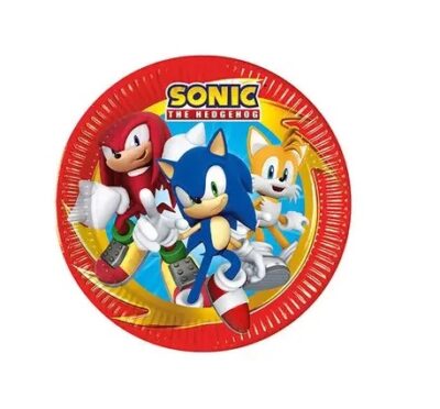 Sonic The Hedgehog Party 8 Kom Papirnatih Tanjura 23cm 56458