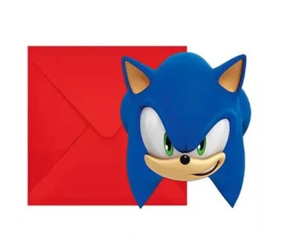 Sonic The Hedgehog Party 6 Kom Pozivnica S Kuvertom 59220