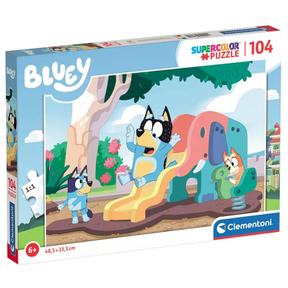 Bluey puzzle 104 komada Supercolor Clementoni 27171