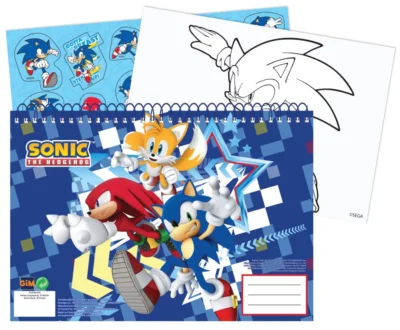 Sonic the Hedgehog A4 blok za crtanje s naljepnicama