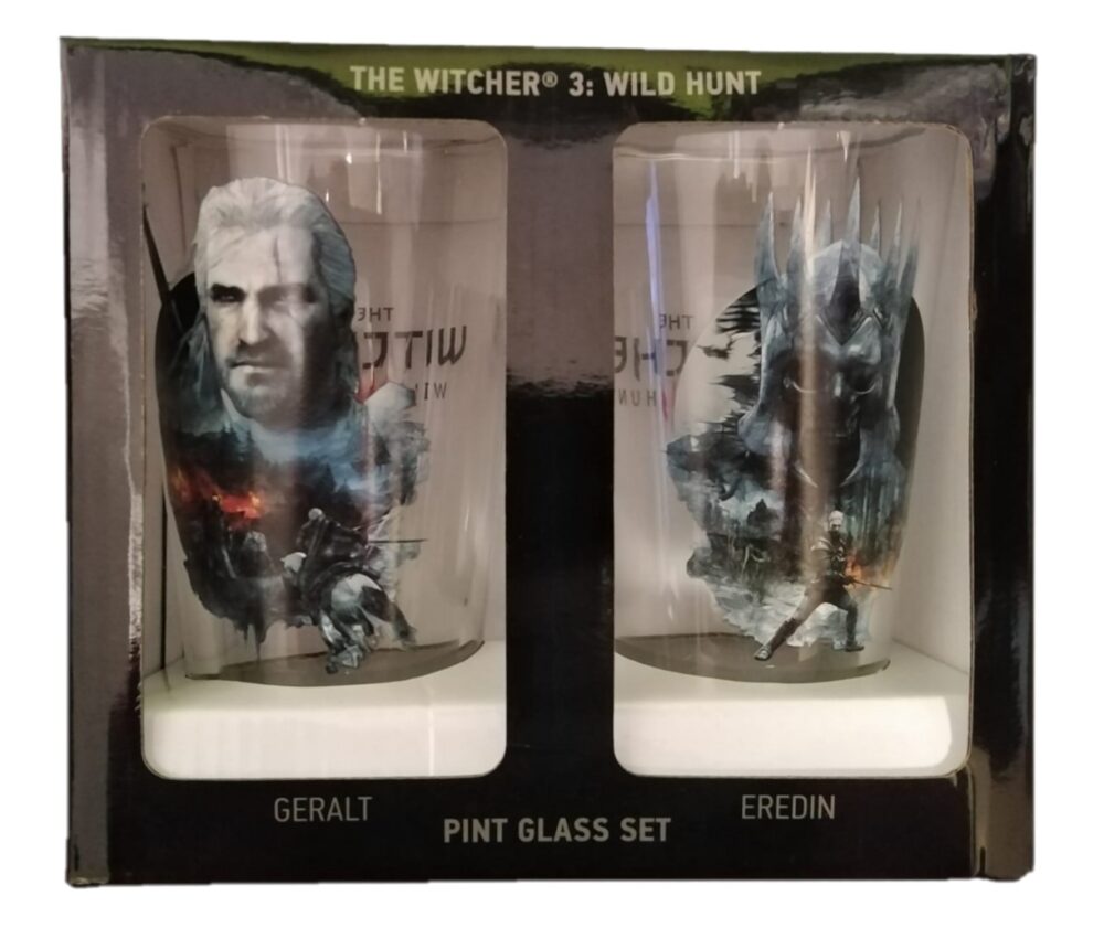 The Witcher 3 Wild Hunt Geralt And Eredin Pint Glass Set 2