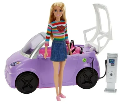 Barbie Električni Auto 2u1 ‎Barbie Kabriolet HJV36 2