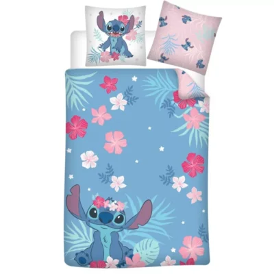 Disney Lilo and Stitch posteljina cvijeće 140×200 cm, 65×65 cm 73294JAV