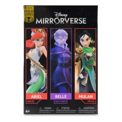 Disney Mirrorverse Princess Pack Mulan, Belle (Fractured) & Arielle (Gold Label) 13 18 Cm Akcijska Figura McFarlane 16076