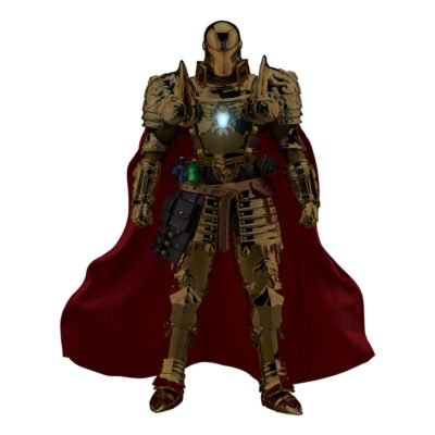 Marvel Dynamic Iron Man Medieval Knight Gold Version 20 Cm Akcijska Figura 8ction Heroes
