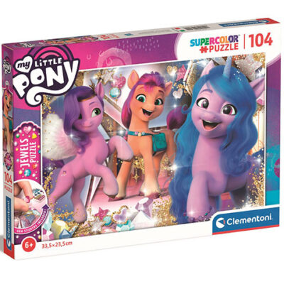 My Little Pony 104 kom Glitter Supercolor Puzzle Clementoni