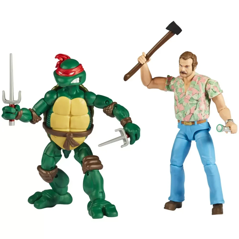 TMNT Vs Stranger Things Raphael Vs Hopper 2 Pack Akcijske Figure