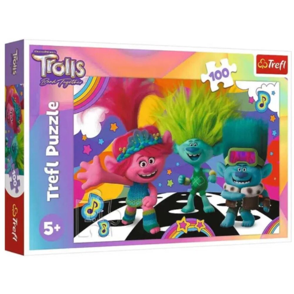 Trolovi 100 Kom Dreamworks Trolls Puzzle Trefl