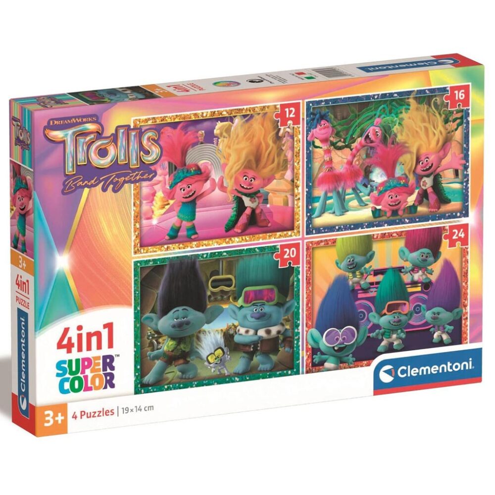 Trolovi 4u1 Puzzle DreamWorks Trolls Clementoni