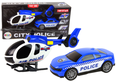 Policijski Set Vozila Helikopter I Auto