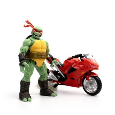 Teenage Mutant Ninja Turtles BST AXN Raphael With Motorcycle Akcijska Figura 13 Cm 1