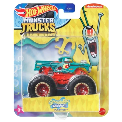 Hot Wheels Spongebob Die Cast Monster Trucks Plankton Autić 1 64 HWN80