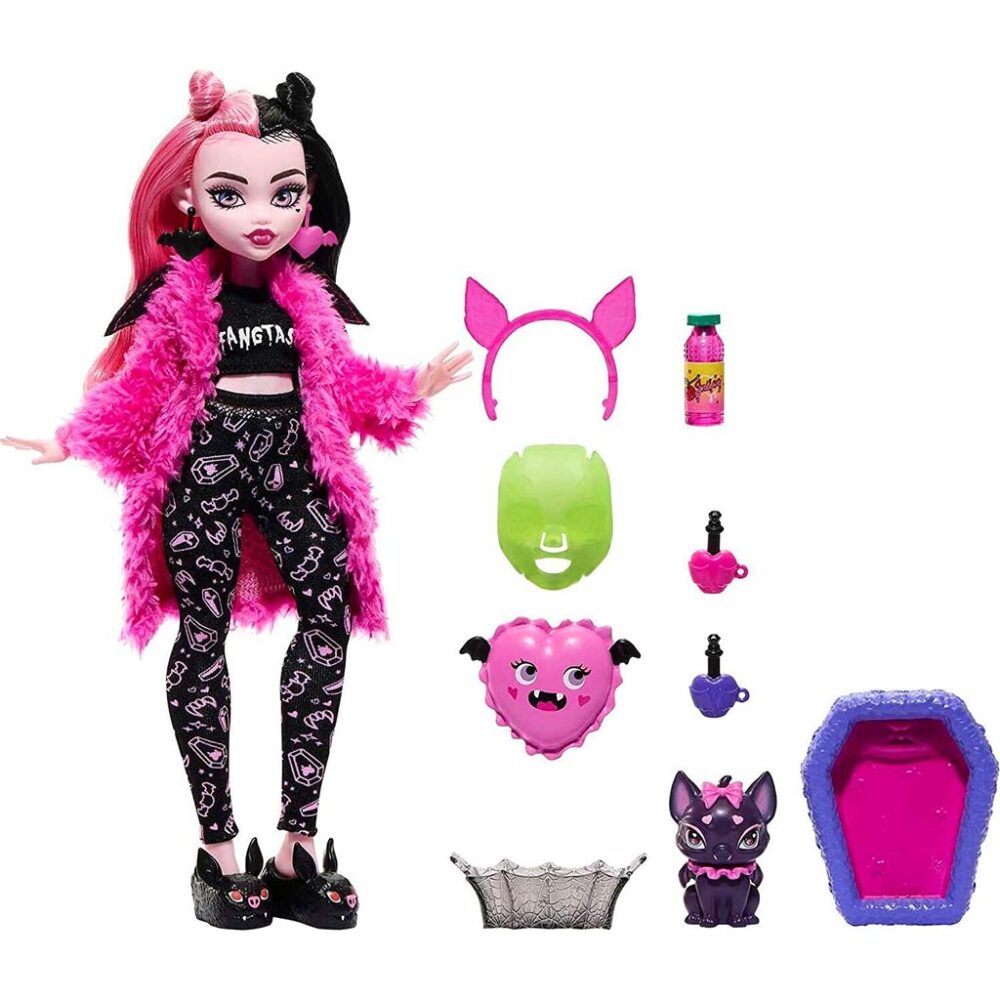 Monster High Draculaura Creepover Party Lutka i ljubimac HKY66