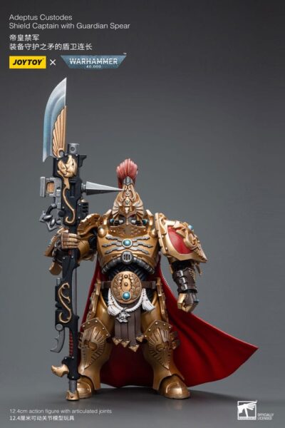 Warhammer 40k Adeptus Custodes Shield Captain with Guardian Spear Action Figure 12 cm JT7790