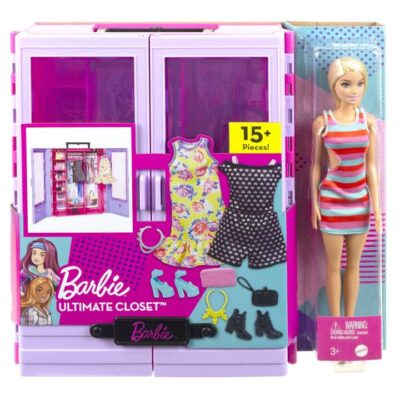 Barbie Lutka I Ormar S Odjećom I Dodacima HJL66