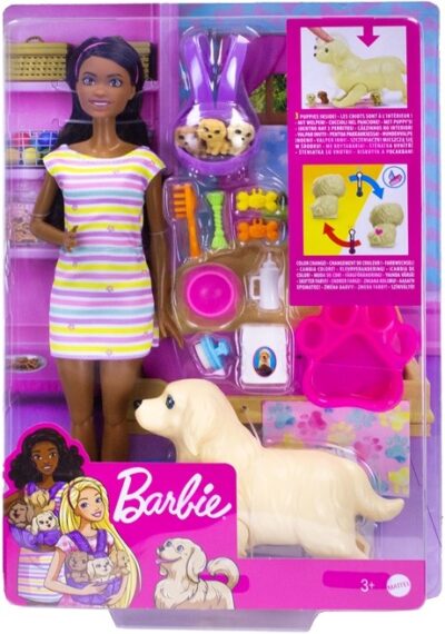 Barbie Lutka Sa Psom I štencima Set Za Igru