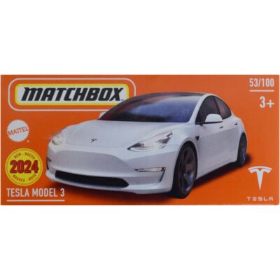 Matchbox Tesla Model 3 Bijeli Auto U Kartonskoj Kutiji 1 64