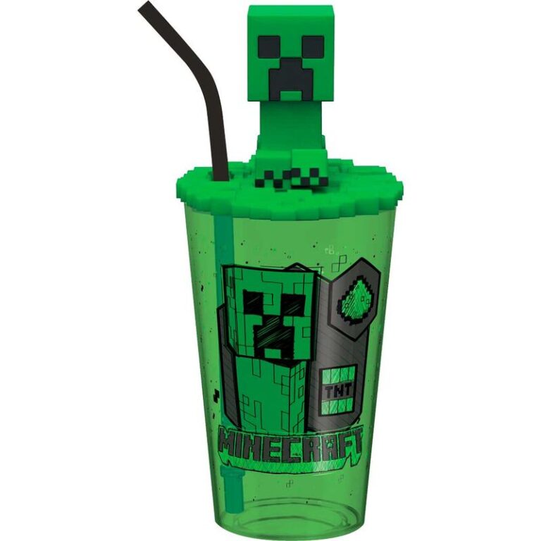 Minecraft 3D čaša Sa Slamkom 500 Ml 83870