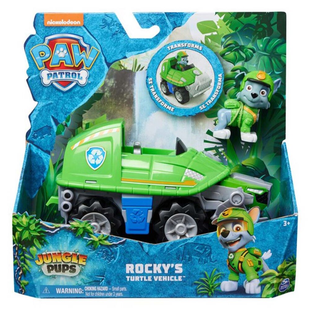 Paw Patrol Rocky Figura S Vozilom Kornjače Spin Master