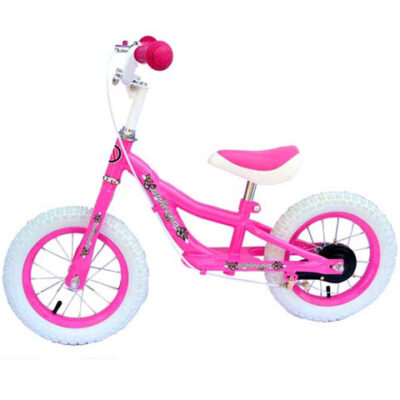 Ružičasti Bicikl Bez Pedala 12 Cola S Kočnicom