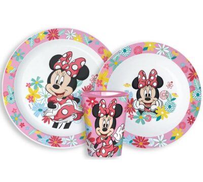 Disney Minnie set za jelo 3 dijela - čaša, zdjelica, tanjur 11163