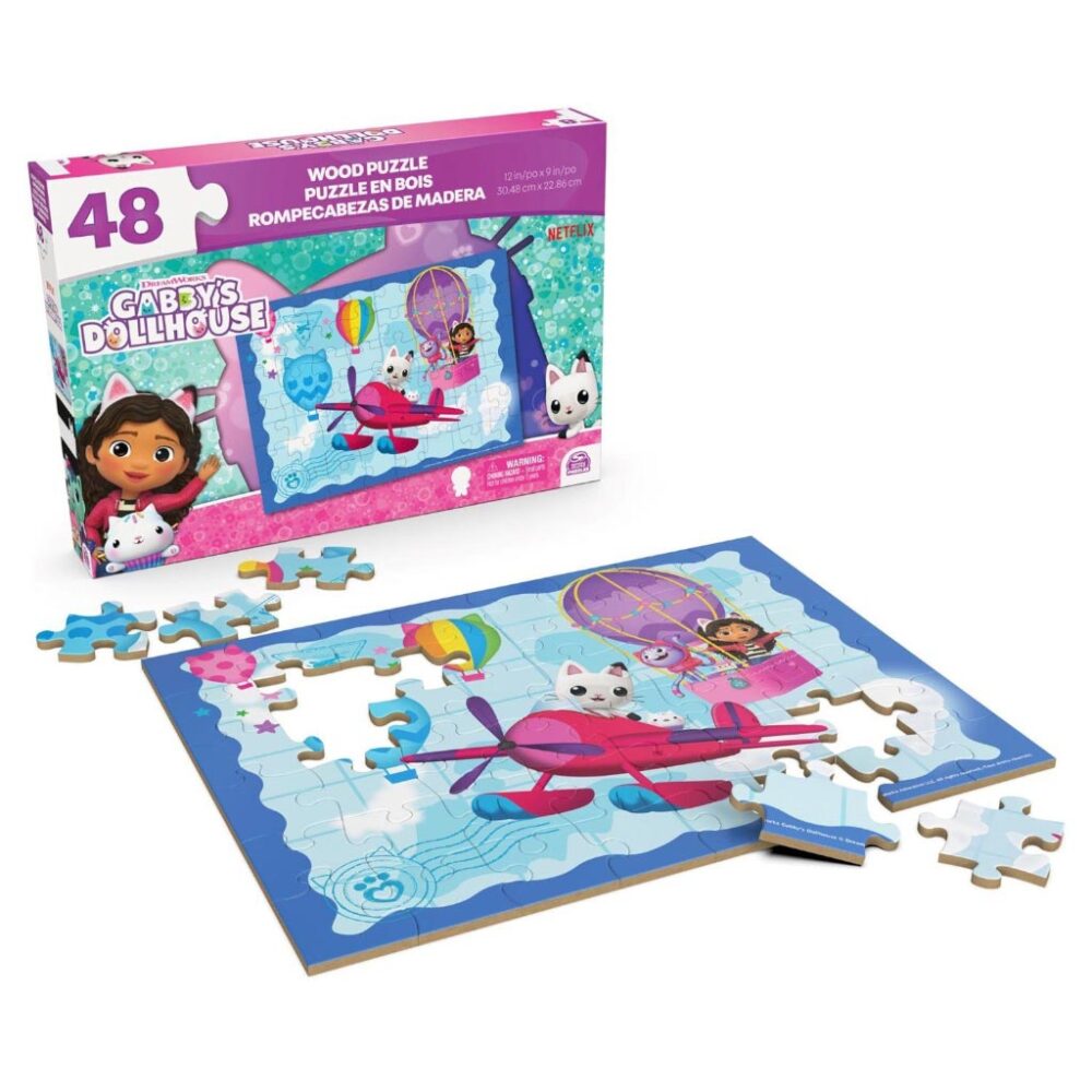 Gabby’s Dollhouse Drvene Puzzle 48 Komada