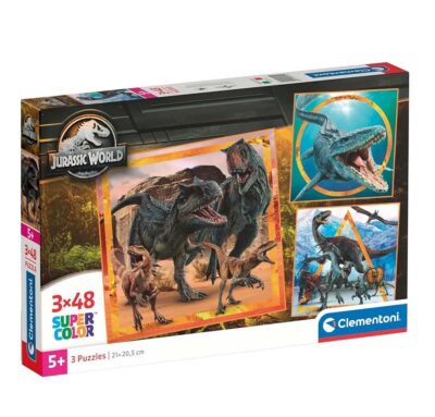 Jurassic World 3x48 Komada Puzzle Clementoni