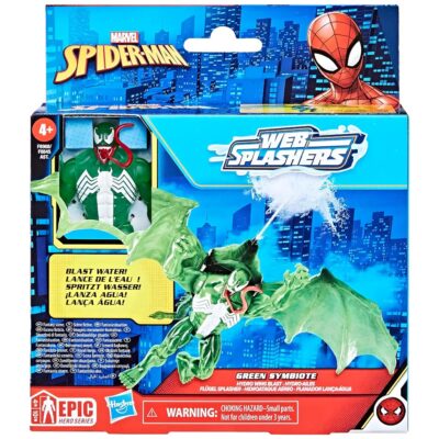 Marvel Avengers Spider Man Web Splashers Green Symbiot Hydro Wing Blast Set