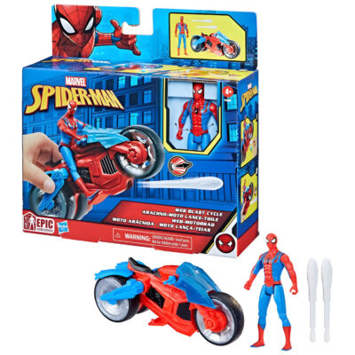 Marvel Spider Man Web Blast Cycle Spider Man Figura I Motocikl