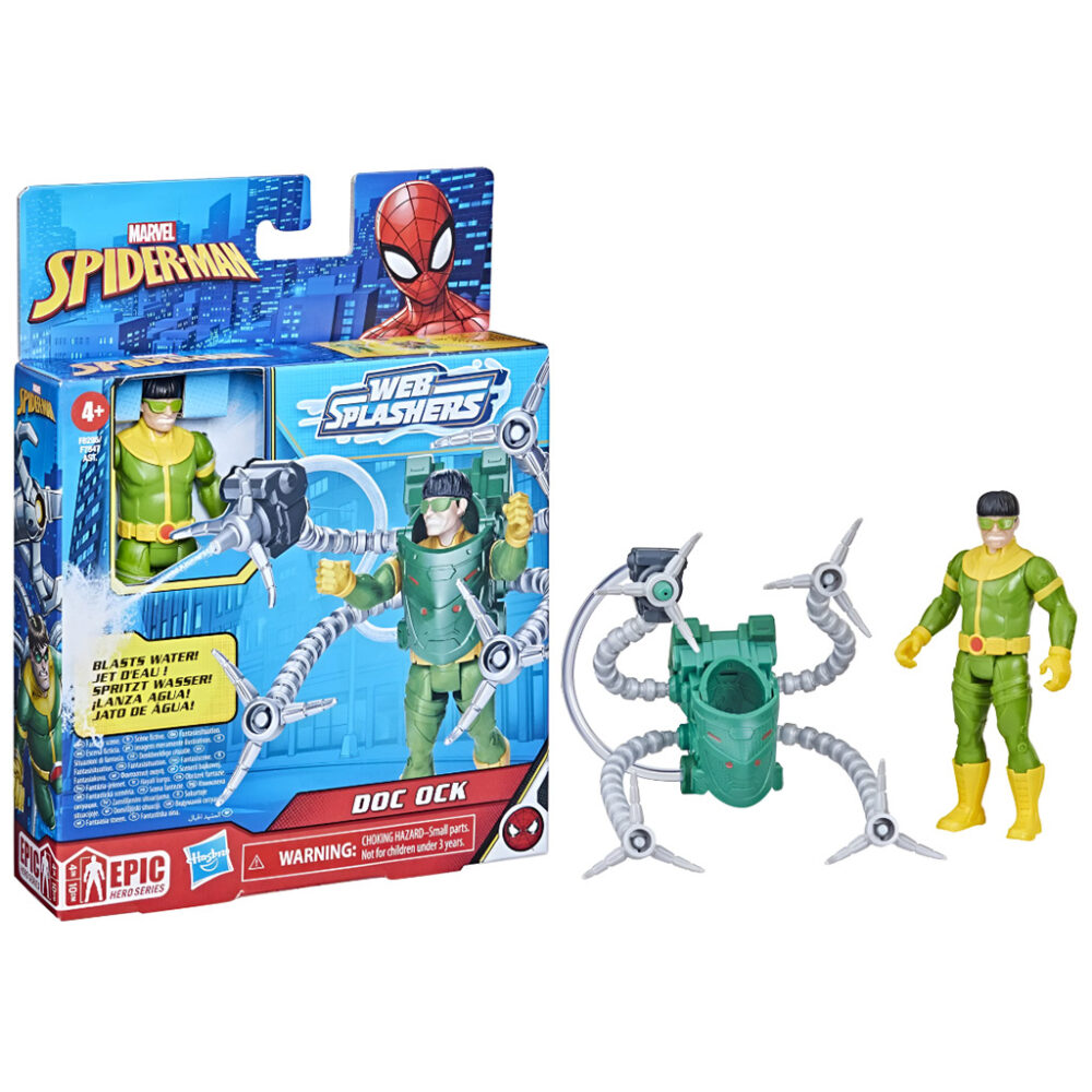 Marvel Spider Man Web Splashers Doc Ock Figura S Vodenim Pištoljem 10 Cm 1