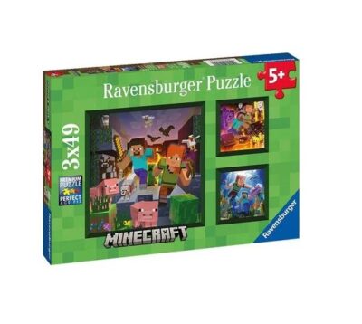 Minecraft 3u1 Puzzle Ravensburger - Oštećena ambalaža!