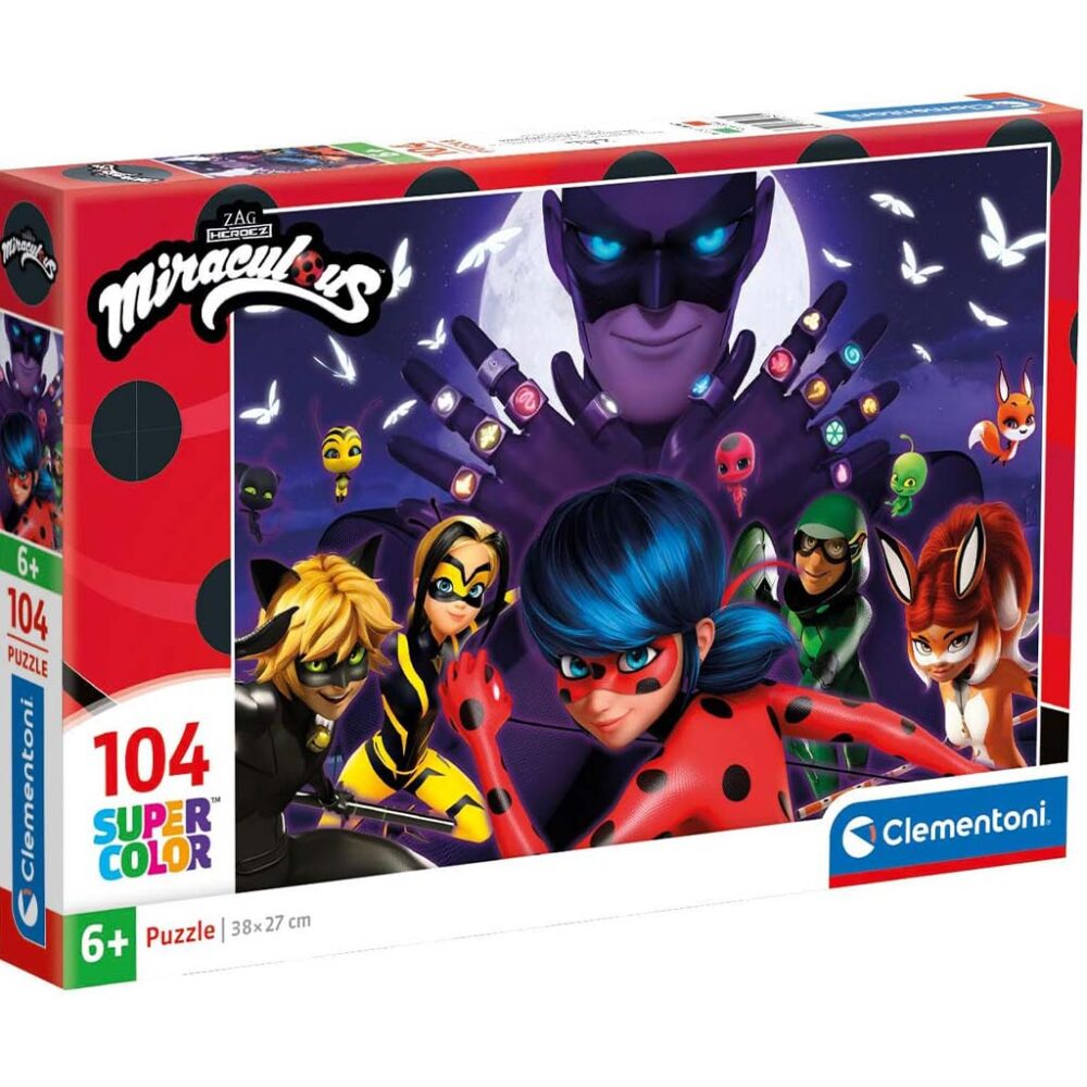 Miraculous Ladybug 104 Kom Supercolor Puzzle Clementoni